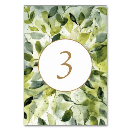 Grüne Blätter Botanisch Tischnummer