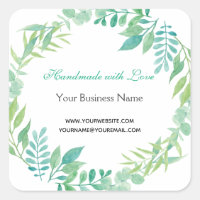 Grüne Blätter Botanische Business Sticker