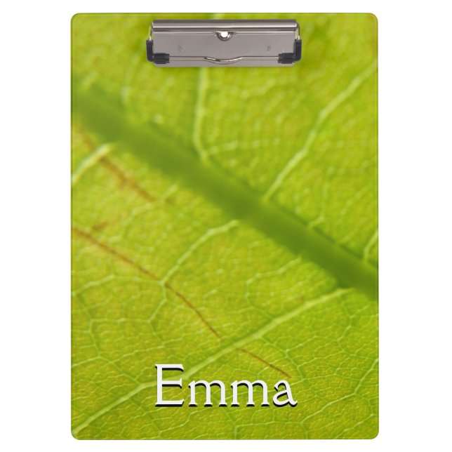 Grüne Blätter Botanische Naturfotografie Klemmbrett (Vorderseite)