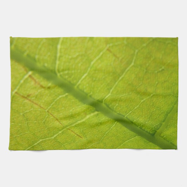 Grüne Blätter Botanische Naturfotografie Küchentuch (Horizontal)