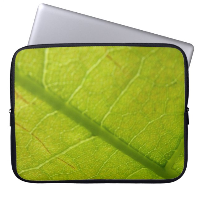 Grüne Blätter Botanische Naturfotografie Laptopschutzhülle (Vorderseite)