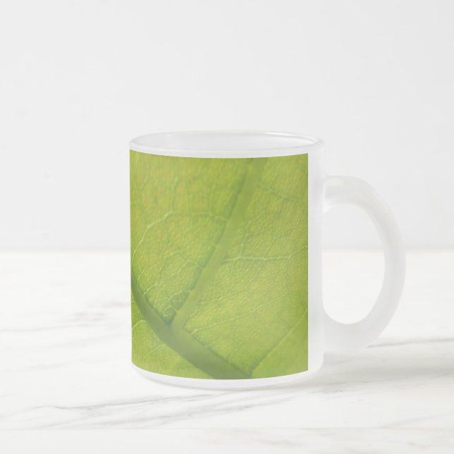 Grüne Blätter Botanische Naturfotografie Mattglastasse (Rechts)