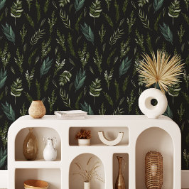 Grüne Blätter Botanisches Muster Tapete