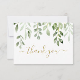 Grüne Blätter danke Note Card Mitteilungskarte