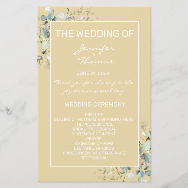 Grüne Blätter, Elegantes Minimalismus-Programm (Vorderseite)