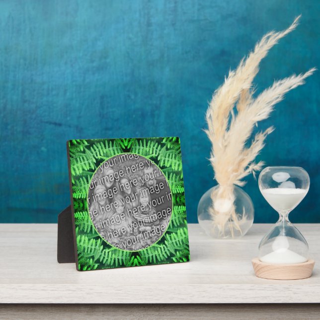 Grüne Blätter Ferns Erstellen Sie Ihr eigenes Foto Fotoplatte (InSitu)