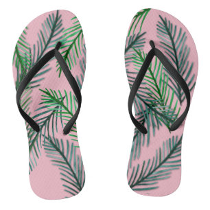 Grüne Blätter Flip Flops