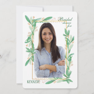 Grüne Blätter Foto Einladung