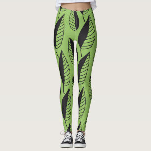 Grüne Blätter Frühjahr Sommer Leggings