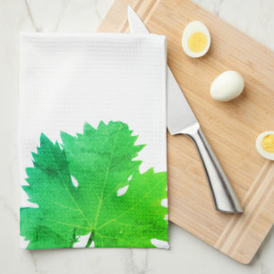 Grüne Blätter für den Weinbau Geschirrtuch