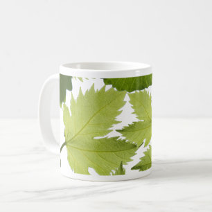 Grüne Blätter für Weintrauben Kaffeetasse
