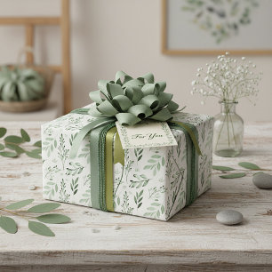 Grüne Blätter  Geschenkpapier