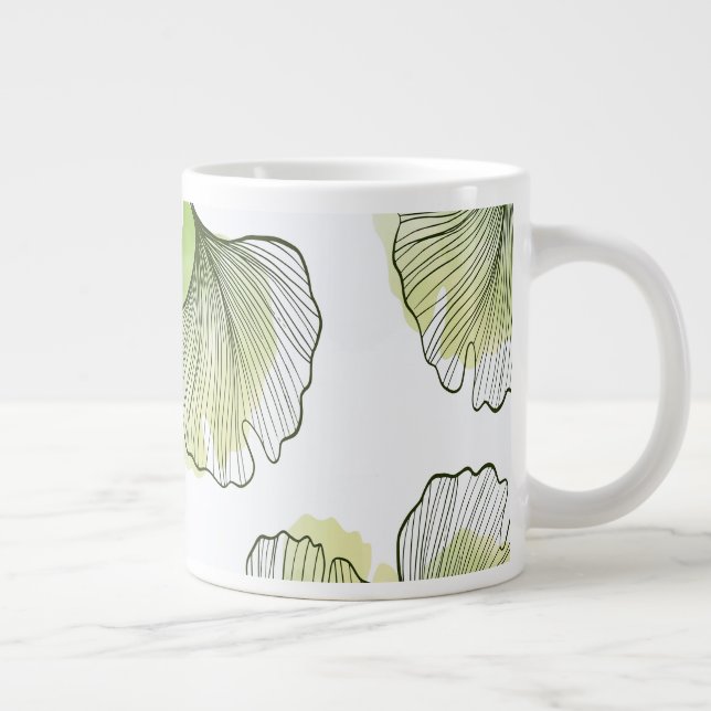 Grüne Blätter Jumbo-Tasse (Rechts)