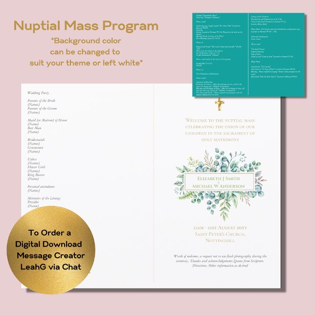 Grüne Blätter Katholische Hochzeitssemasse (Von Creator hochgeladen)