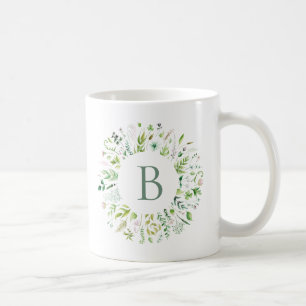 Grüne Blätter Kranz Kaffee Tasse