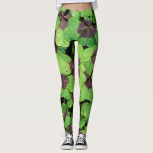 Grüne Blätter Leggings