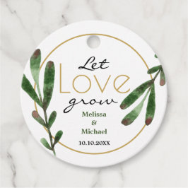 Grüne Blätter Ließ Liebe wachsen Hochzeit Danke Geschenkanhänger