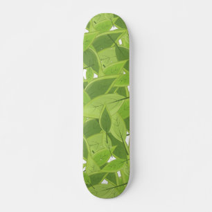 Grüne Blätter Muster Skateboard