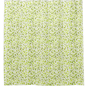 Grüne Blätter Naturdruck, Pflanze Leaf Muster Duschvorhang