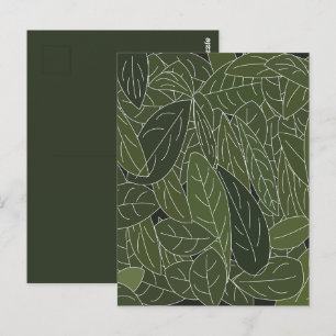 Grüne Blätter Postkarte