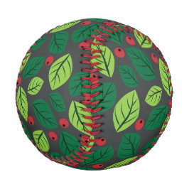 Grüne Blätter, rote Berries, Muster von Blätter Baseball