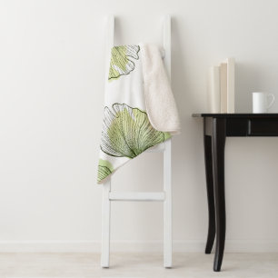 Grüne Blätter Sherpadecke