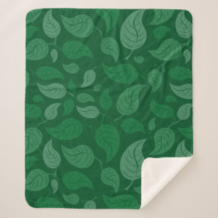 Grüne Blätter Sherpadecke
