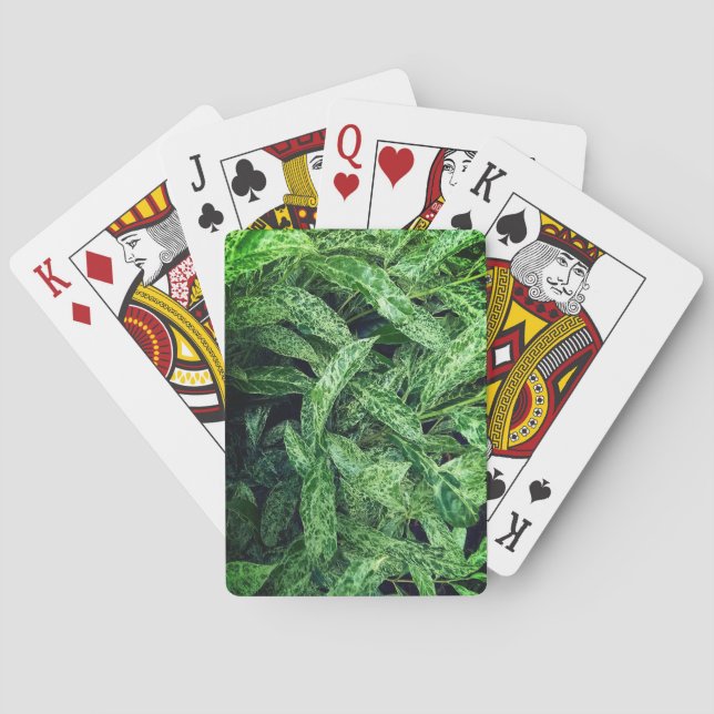 Grüne Blätter Spielkarten (Rückseite)