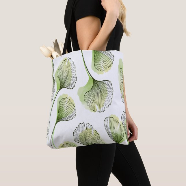 Grüne Blätter Tasche (Von Nahem)