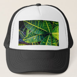 Grüne Blätter Truckerkappe