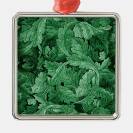 Grüne Blätter (von William Morris) Ornament Aus Metall