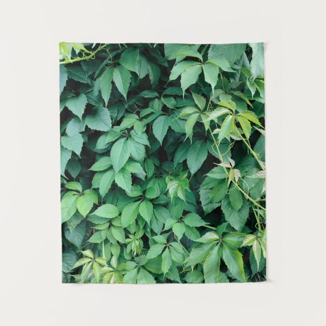 Grüne Blätter Wandteppich (Vorderseite)