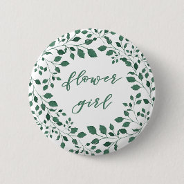 Grüne Blätter Wasserfarbenkranz | BLUME Button