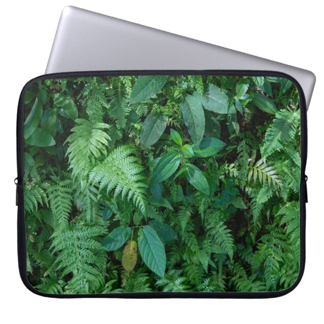 Grüne Blattfarbe Laptopschutzhülle (Vorderseite)