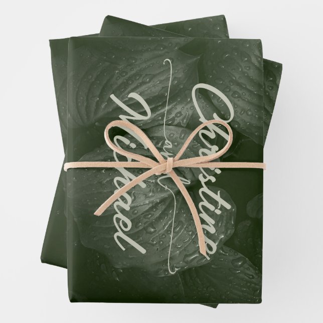 Grüne Blattgemüse, Frühjahrsheirat Geschenkpapier Set (Beispiel)