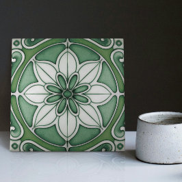 Grüne blaue Wand Dekoration Jugendstil Backsplash Fliese