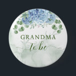 Grüne Blue Hydrangea Baby Dusche Oma zu sein Button<br><div class="desc">Grüne Blue Hydrangea Baby Dusche Oma auf Knopf. Matching-Elemente verfügbar.</div>