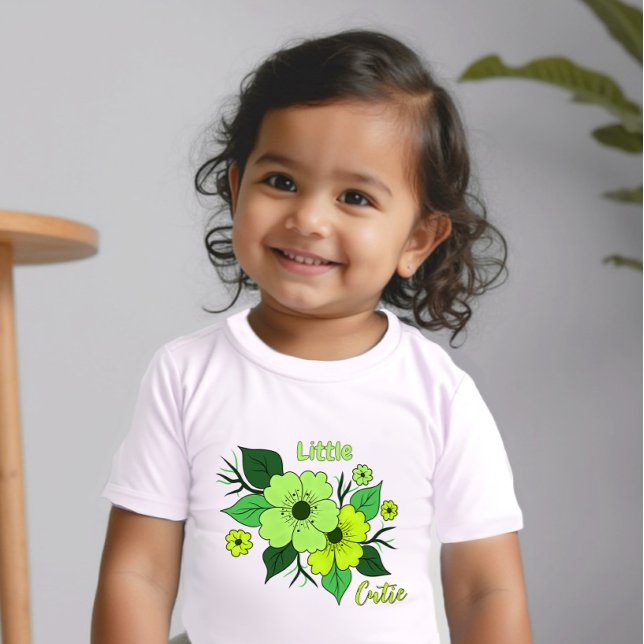 Grüne Blume Baby T-shirt (Von Creator hochgeladen)