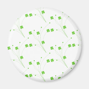 Grüne Blume des hellen Frühlings, kleine Blumendru Magnet