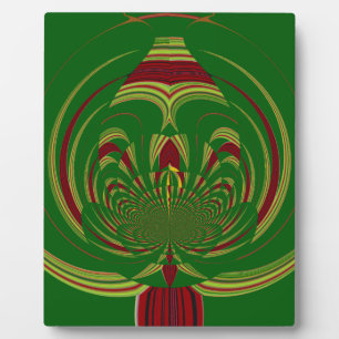 Grüne Blume Fotoplatte