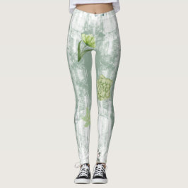 Grüne Blume Leggings