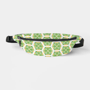 Grüne Blume, Muster von Blume, Blumenmuster Bauchtasche