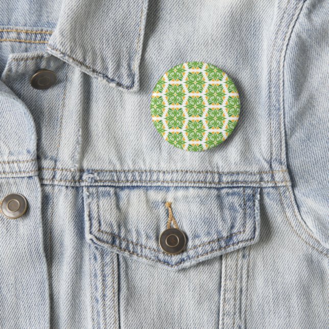 Grüne Blume, Muster von Blume, Blumenmuster Button (Beispiel)