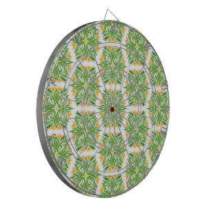Grüne Blume, Muster von Blume, Blumenmuster Dartscheibe