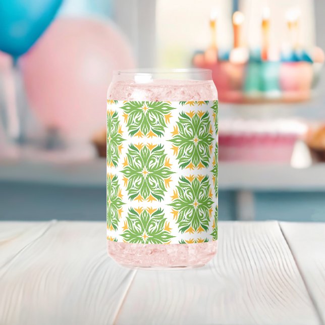 Grüne Blume, Muster von Blume, Blumenmuster Dosenglas (Insitu (Baby Party))