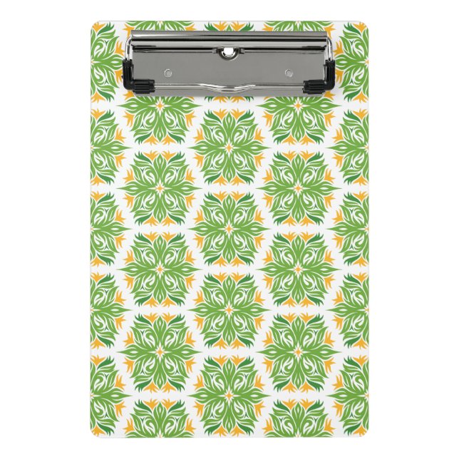 Grüne Blume, Muster von Blume, Blumenmuster Mini Klemmbrett (Vorderseite)