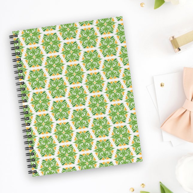 Grüne Blume, Muster von Blume, Blumenmuster Notizblock (Von Creator hochgeladen)