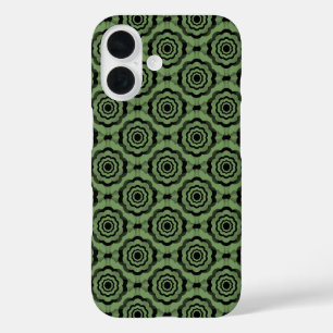 Grüne Blume Nahtloses Muster iPhone 16 Hülle