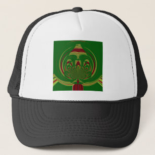 Grüne Blume Truckerkappe