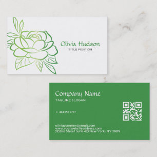 Grüne Blume Visitenkarte